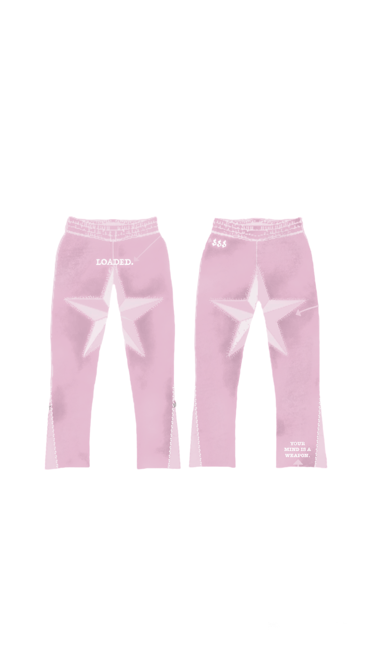 “YMIAW” SWEATS (BABY PINK)